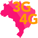 +4900 Cidades com cobertura 3G e 4G no Brasil.